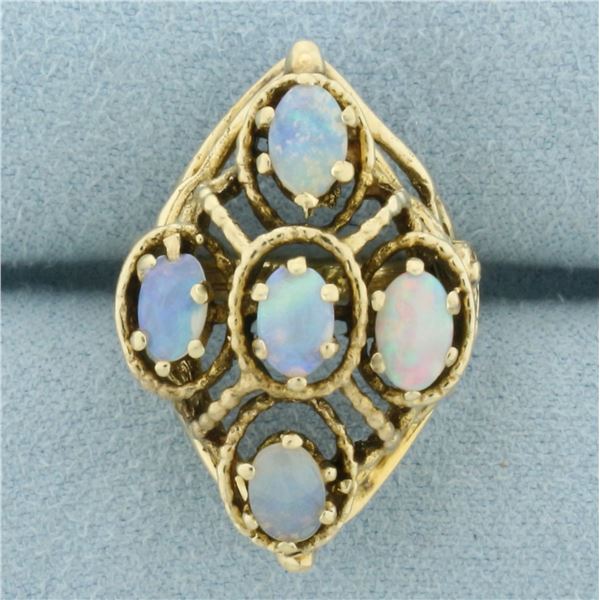 Vintage Opal Statement Ring in 14k Yellow Gold