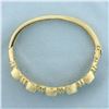 Image 2 : Rainbow Gemstone Bangle Bracelet in 14k Yellow Gold