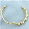 Image 3 : Rainbow Gemstone Bangle Bracelet in 14k Yellow Gold