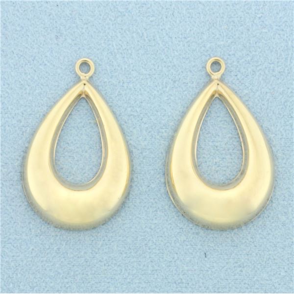Stud Earring Enhancers Jackets in 14k Yellow Gold
