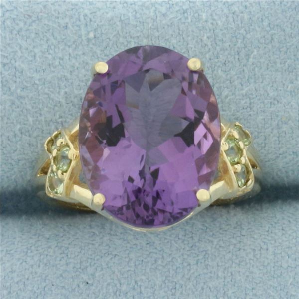 Amethyst Statement Ring in 10k Yellow Gold