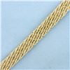 Image 2 : Wide Triple Rope Link Bracelet in 14k Yellow Gold