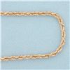 Image 2 : 18 Inch Rope Link Chain Necklace in 14k Rose Gold