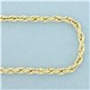 Image 2 : 16 Inch Rope Link Chain Necklace in 14k Yellow Gold