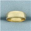 Image 1 : Half Dome High Polish Wedding Band Ring in 14k Yellow Gold