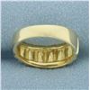 Image 4 : Unique Ridge Design Band Ring in 18K Yellow Gold