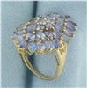 Image 3 : Tanzanite Statement Ring in 10K Yellow Gold