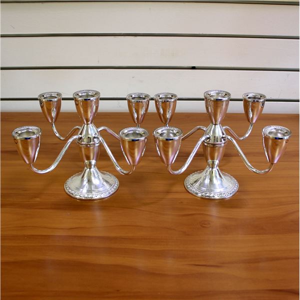 Duchin 5-Light Sterling Silver Candelabras Set of 2