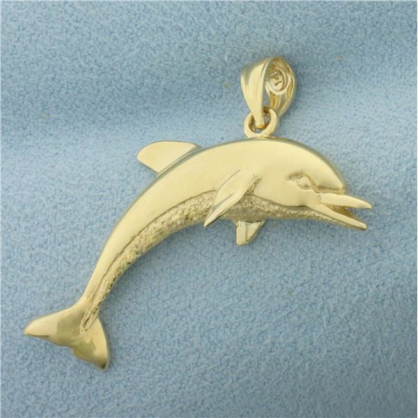 Dolphin Pendant in 14k Yellow Gold