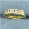 Image 2 : Channel Set Diamond Wedding Band Ring in 18K Yellow Gold
