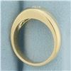 Image 3 : Mens Diamond Solitaire Flush Set Ring in 14K Yellow Gold