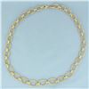 Image 1 : Graduated Mesh Cable Link Chain Necklace in 14K Yellow Gold