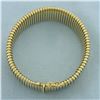 Image 3 : Italian Tubogas Bracelet in 14K Yellow Gold