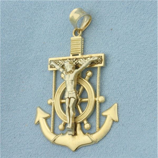 Mariner's Cross Pendant in 14k Yellow Gold