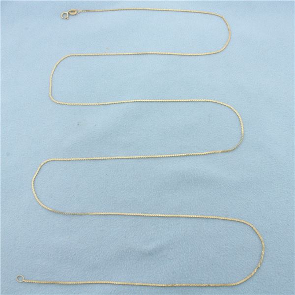 30 Inch Italian S-Link Chain Necklace in 14k Yellow Gold