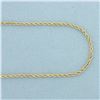 Image 2 : 24 Inch Rope Link Chain Necklace in 14k Yellow Gold