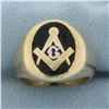 Image 1 : Vintage Masonic Ring in 14K Yellow Gold