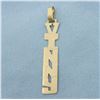 Image 1 : Vinny Name Pendant in 14k Yellow Gold