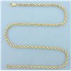 Image 1 : 18 Inch Rope Chain Link Necklace in 14k Yellow Gold