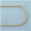 Image 2 : 20 Inch Rope Link Chain Necklace in 14k Yellow Gold