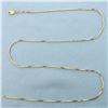 Image 1 : 20 Inch Italian Box Link  Chain Necklace in 14k Yellow Gold