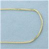 Image 2 : 20 Inch Italian Box Link  Chain Necklace in 14k Yellow Gold