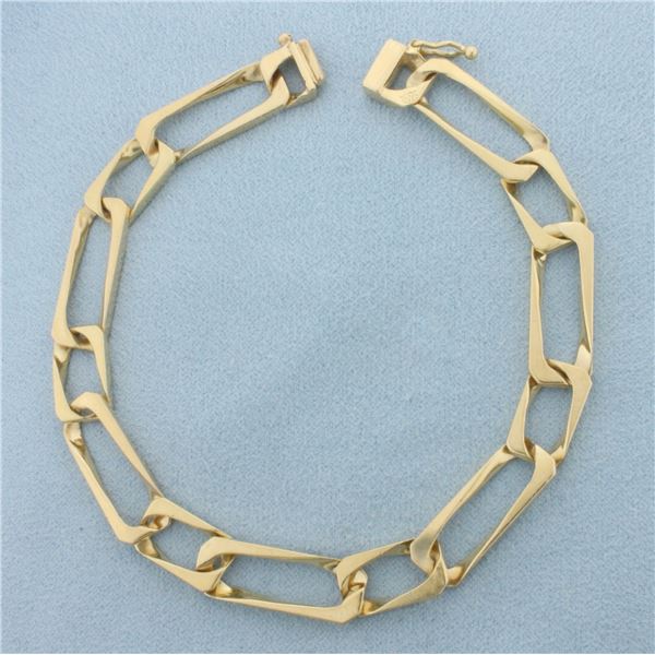 Paperclip Link Bracelet in 14k Yellow Gold