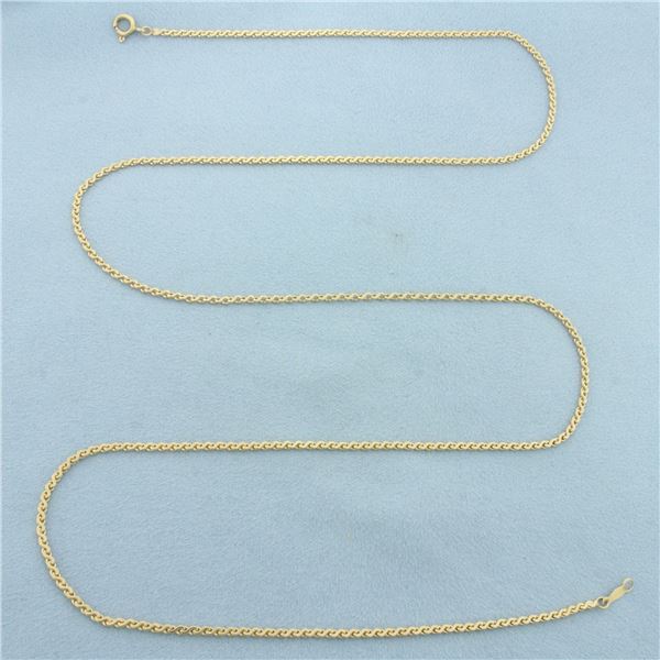 27 Inch Serpentine S-Link Chain Necklace in 14k Yellow Gold