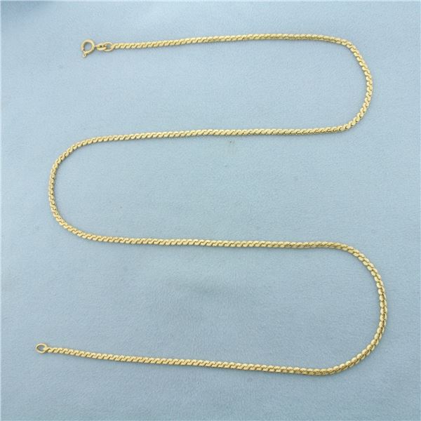 24 Inch Serpentine S-Link Bracelet in 18k Yellow Gold
