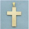 Image 2 : Tri-Color Cross Pendant in 10k Yellow, White, and Rose Gold