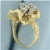Image 3 : Diamond Splash Wave Design Ring in 14k Yellow Gold