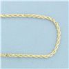Image 2 : 20 Inch Rope Link Chain Necklace in 14k Yellow Gold