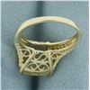 Image 4 : Yellow Tourmaline and Diamond Statement Ring in 14k Yellow Gold