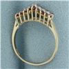 Image 3 : Ruby and Diamond Cathedral Ring in 10k Yellow Gold