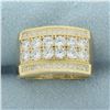 Image 1 : CZ Textured Finish Ring in 10K Yellow Gold