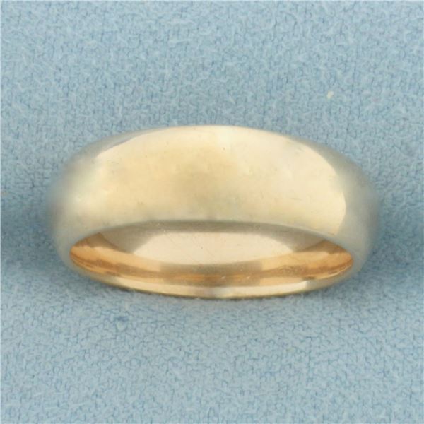 Half Dome Wedding Band Ring in 10k Yellow Gold