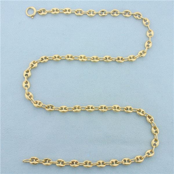 Vintage Tiffany and Co. Gucci Anchor Link Chain Necklace in 14k Yellow Gold