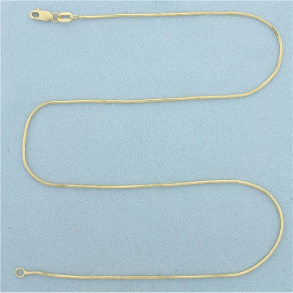 16 Inch Italian Snake Link Choker Necklace in 14k Yellow Gold