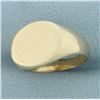 Image 2 : Oval Signet Ring in 14k Yellow Gold