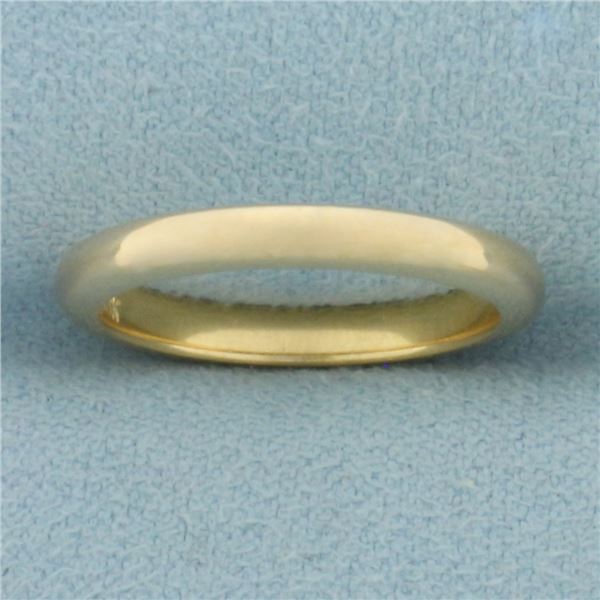 Women's Half Dome Wedding Band Ring in 18k Yellow Gold
