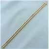 Image 1 : Champagne Diamond Tank Tread Bracelet in 10K Yellow Gold
