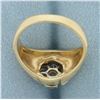Image 4 : Diamond Target Flower Ring in 14k Yellow Gold