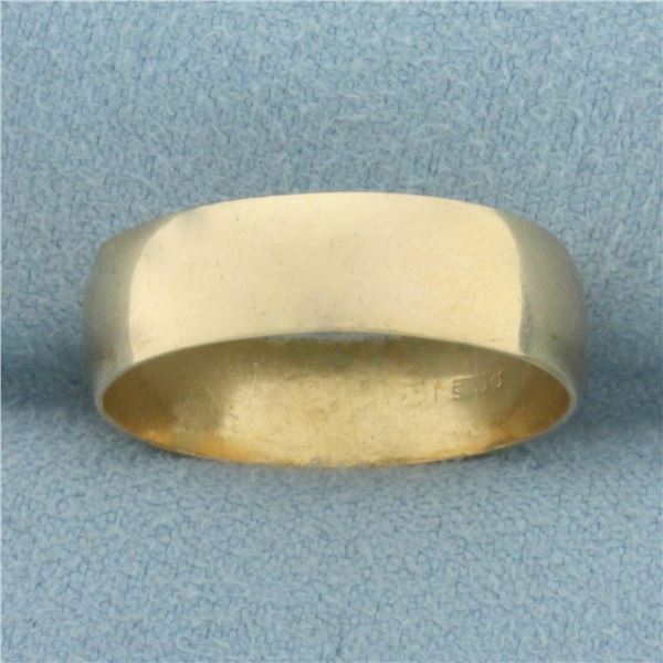 Mens 6mm Wedding Band Ring in 14k Yellow Gold