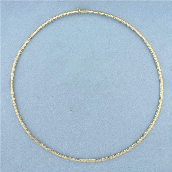 4mm Omega Necklace in 14k Yellow Gold