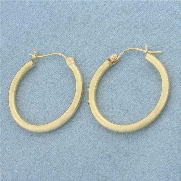 Tube Hoop Earrings in 14k Yellow Gold