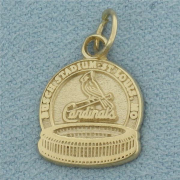 Cardinals Busch Stadium Charm in 10k Yellow Gold