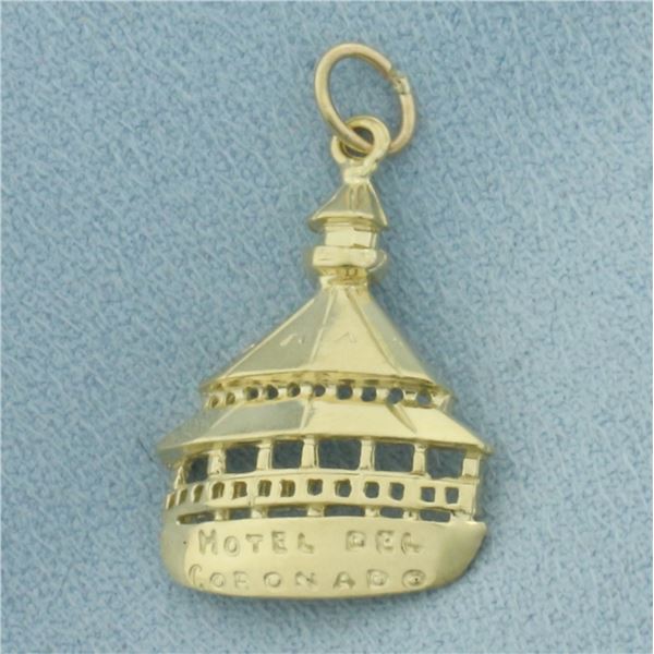 Hotel Del Coronado Charm in 14k Yellow Gold