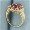 Image 3 : Ruby and Diamond Ring in 10k Yellow Gold