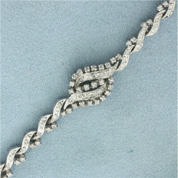 Diamond Bracelet in 14k White Gold