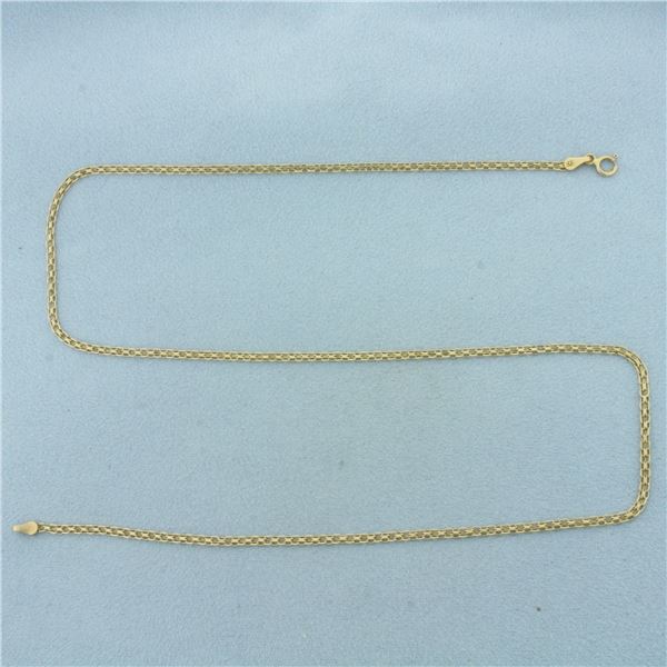 19 inch Bismark Link Chain Necklace in 14k Yellow Gold
